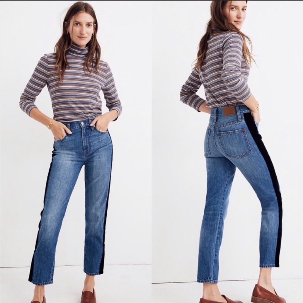 MADEWELL perfect vintage jean velvet tuxedo stripe
